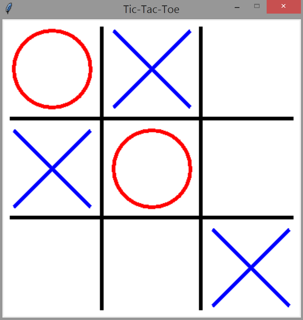 Screenshot of the Tic-Tac-Toe game