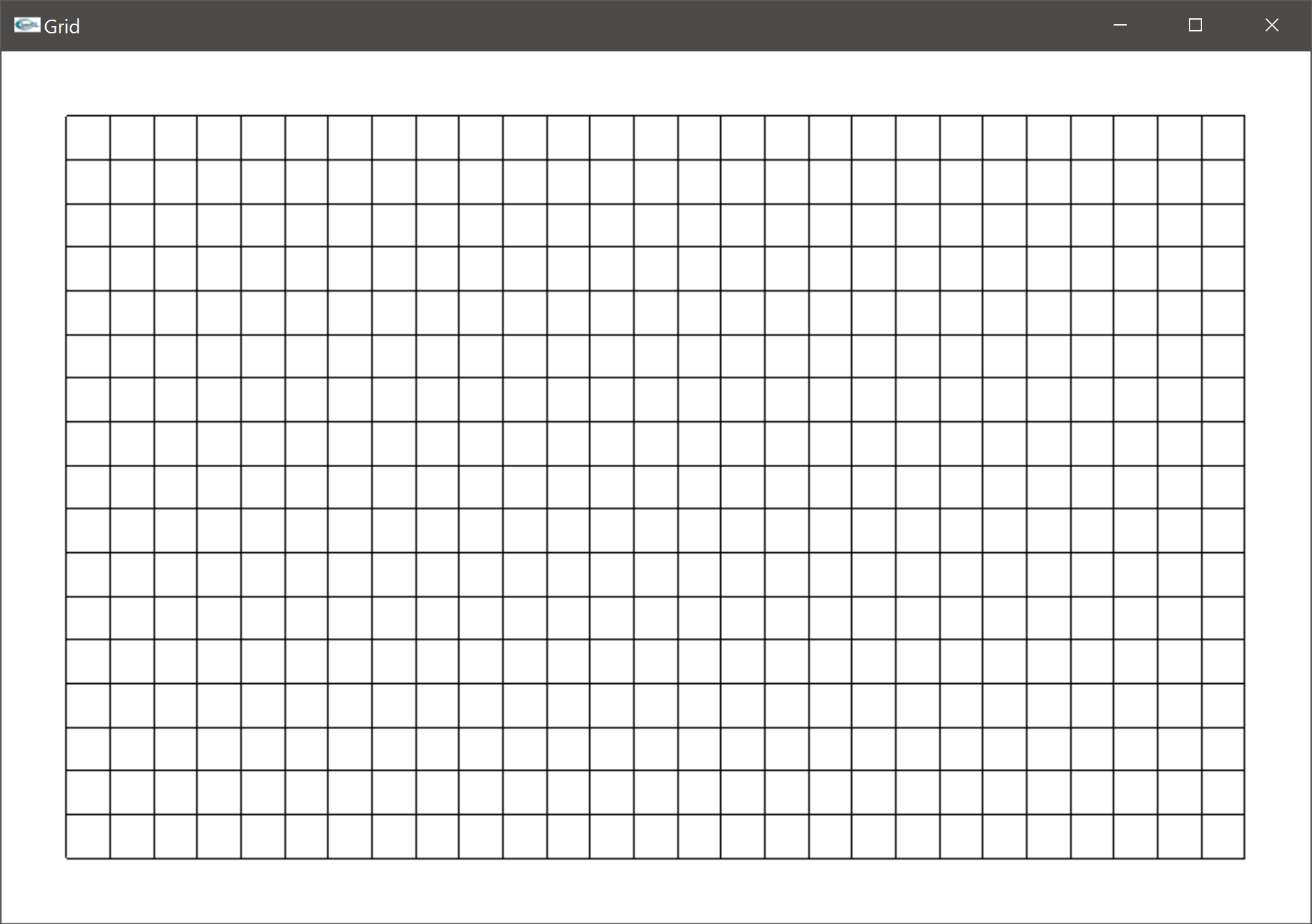 Screenshot of grid