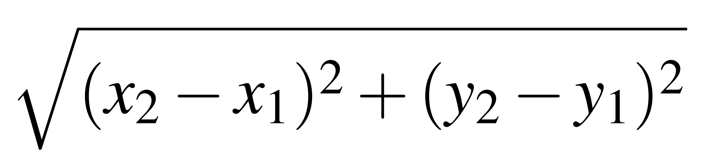 Distance formula