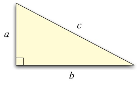 Picture of a right triangle
